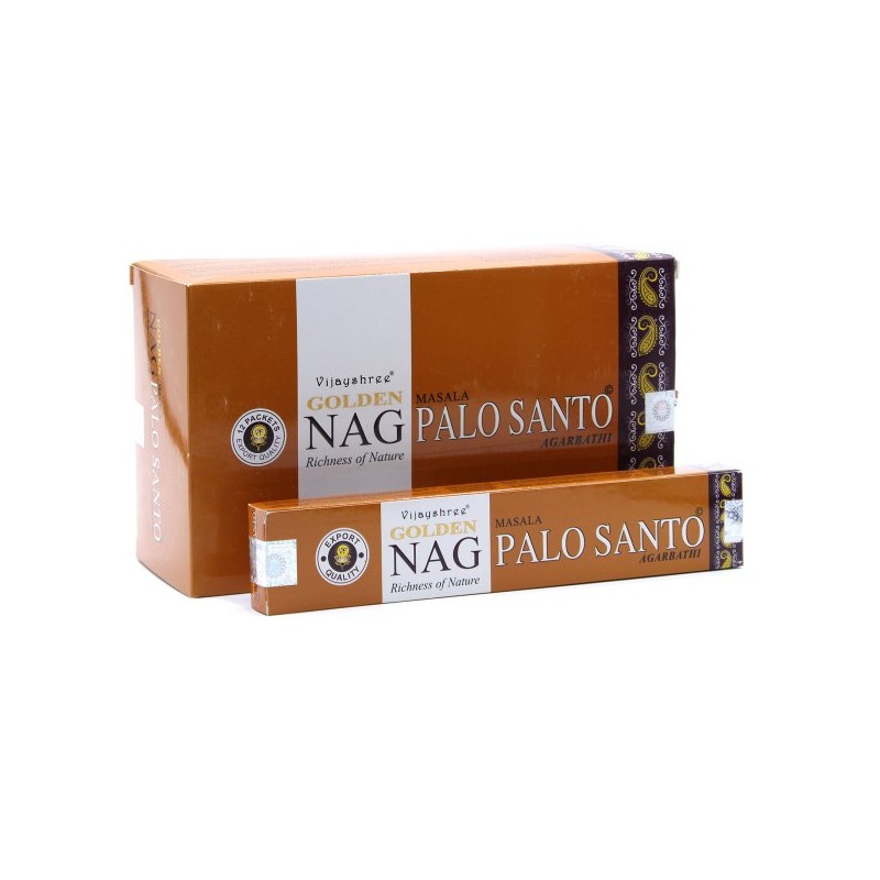 INCENSO PALO SANTO GOLDEN NAG AGARBATHI 15GR AWREGALI